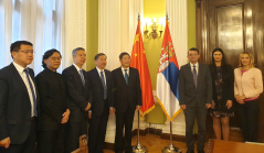 23 May 2019 National Assembly Deputy Speaker Veroljub Arsic and MPs Stefana Miladinovic and Tijana Davidovac with the delegation of the Chinese National People’s Congress Ethnic Affairs Committee